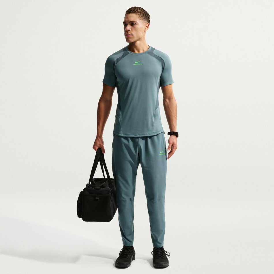 Nike Pro Dri-FIT ADV Ss Top Erkek Yeşil Tişört