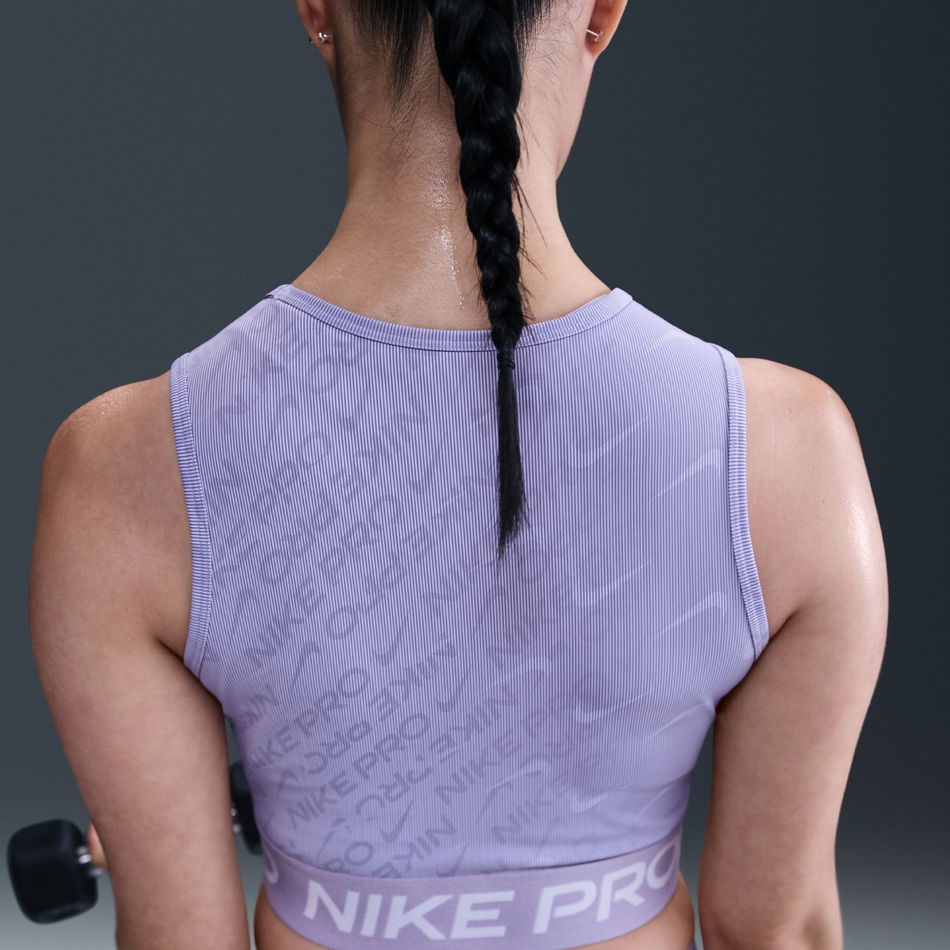 Nike Pro Dri-FIT Crop Tank Kadın Mor Atlet