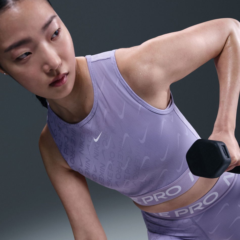 Nike Pro Dri-FIT Crop Tank Kadın Mor Atlet