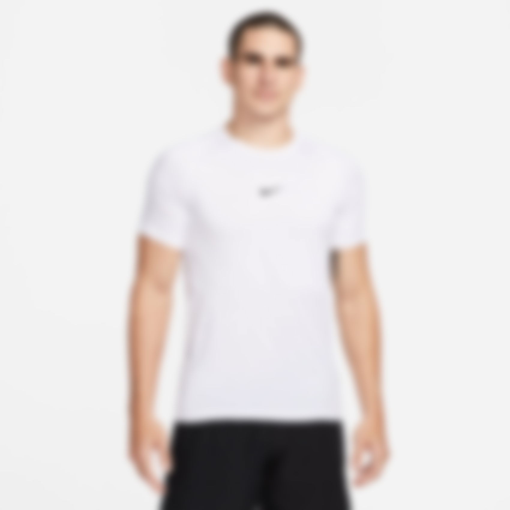 NIKE - Nike Pro Dri Fit Slim Top SS Erkek Beyaz Tişört