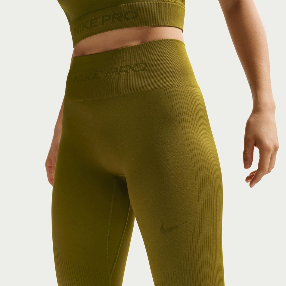 Nike Pro Dri-FIT Smls Hr 7/8 Tight Kadın Yeşil Tayt