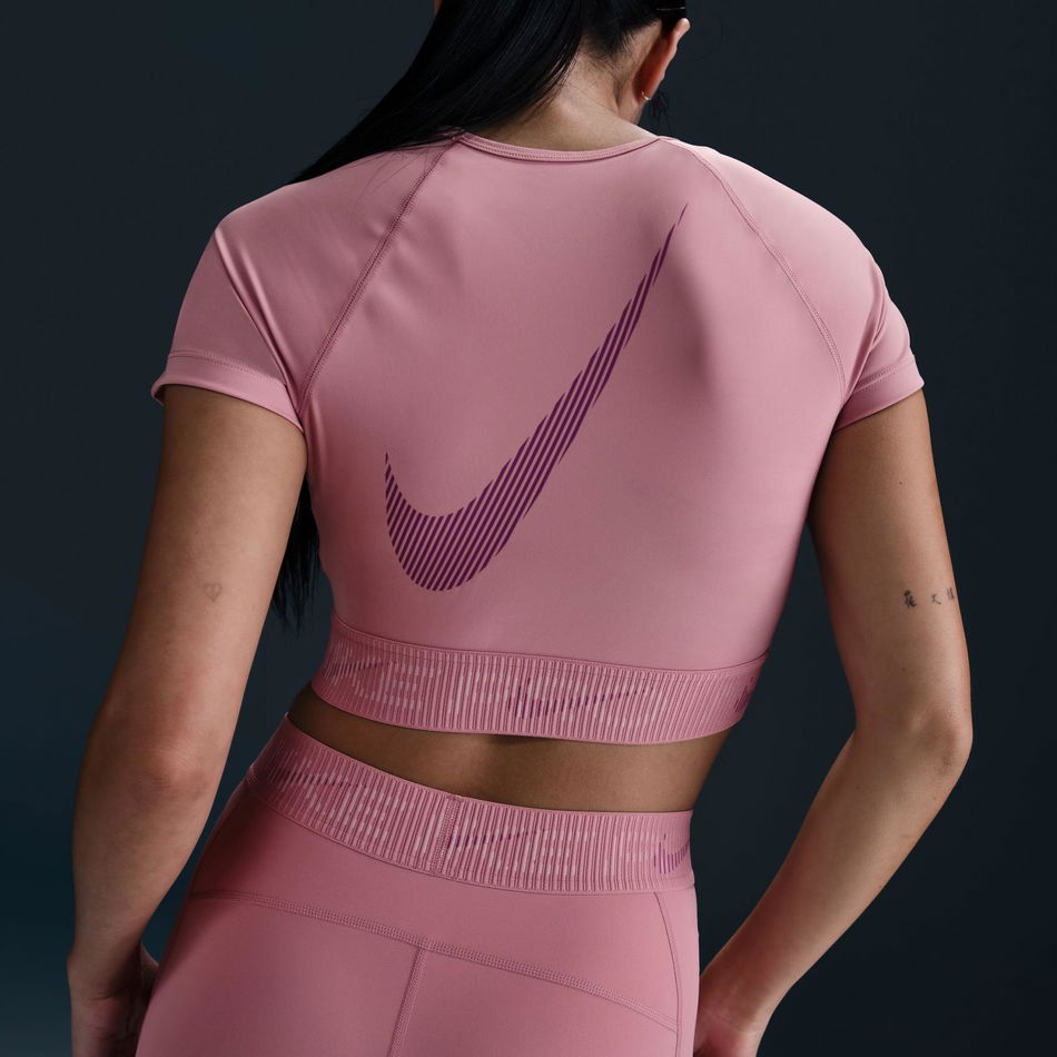 Nike Pro Dri-FIT Ss Crop Top GX Kadın Pembe Tişört