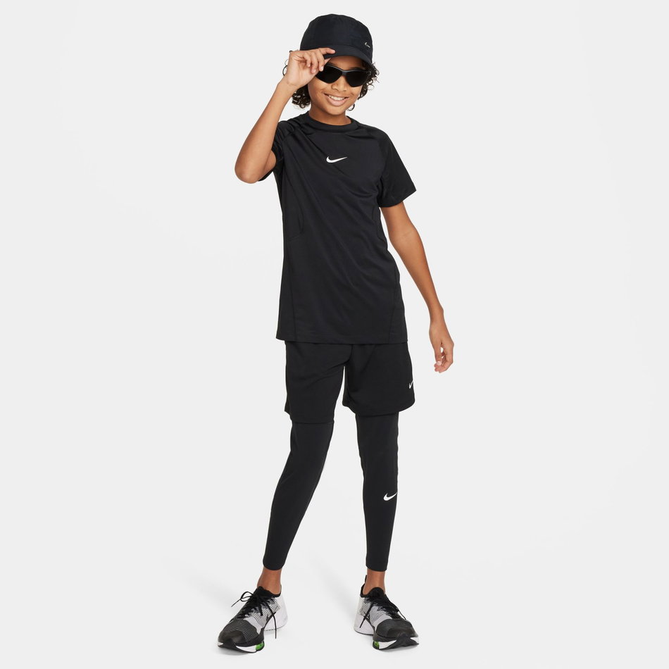 Nike Pro Dri-FIT Ss Top Çocuk Siyah Tişört