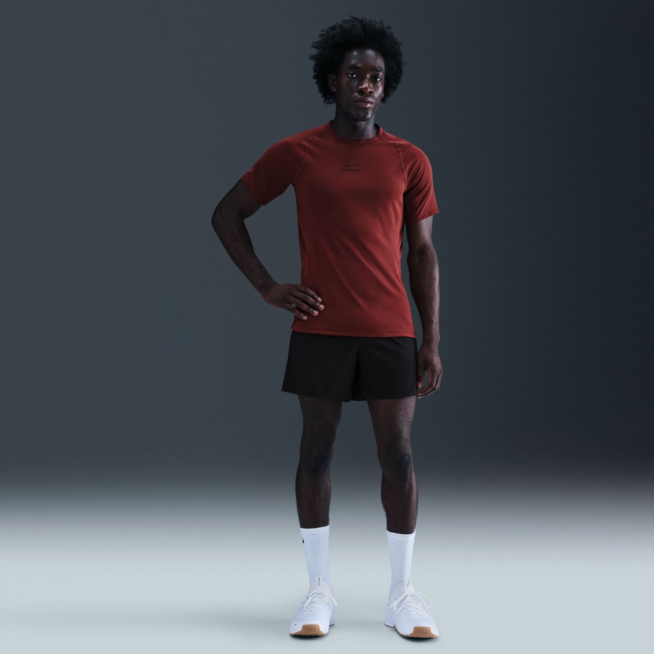 Nike Pro Dri-FIT SS Top Erkek Bordo Tişört
