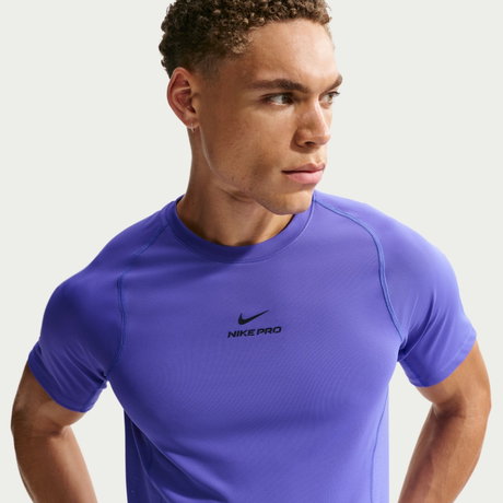 NIKE - Nike Pro Dri-FIT Ss Top Erkek Mor Tişört