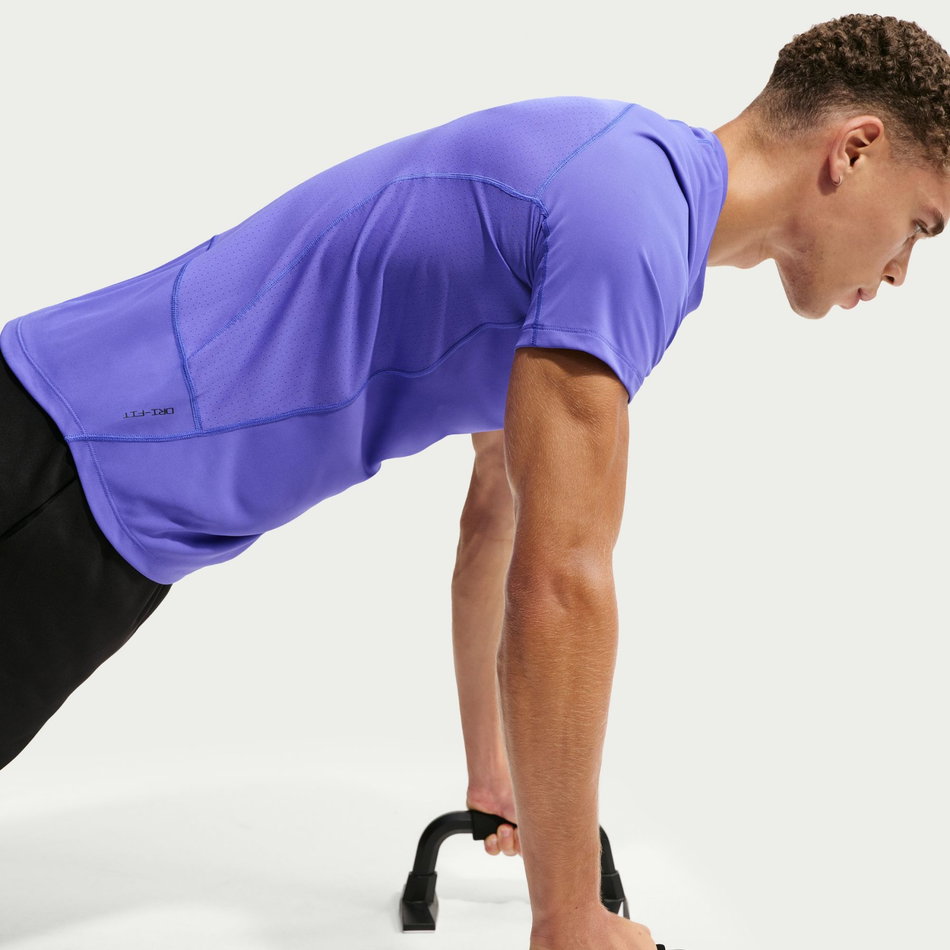 Nike Pro Dri-FIT Ss Top Erkek Mor Tişört