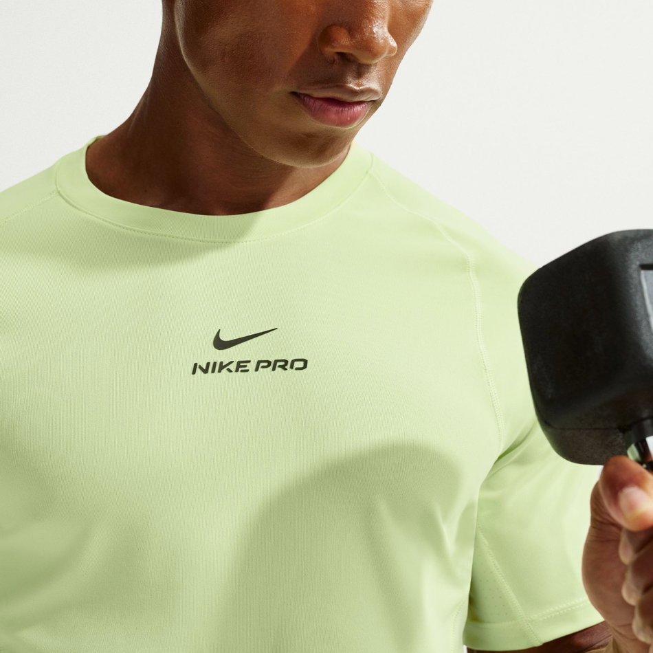 Nike Pro Dri-FIT Ss Top Erkek Yeşil Tişört