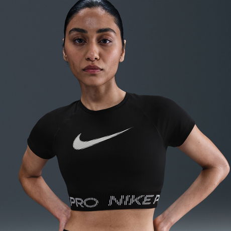 NIKE - Nike Pro Dri-FIT SS Top TT Kadın Siyah Tişört