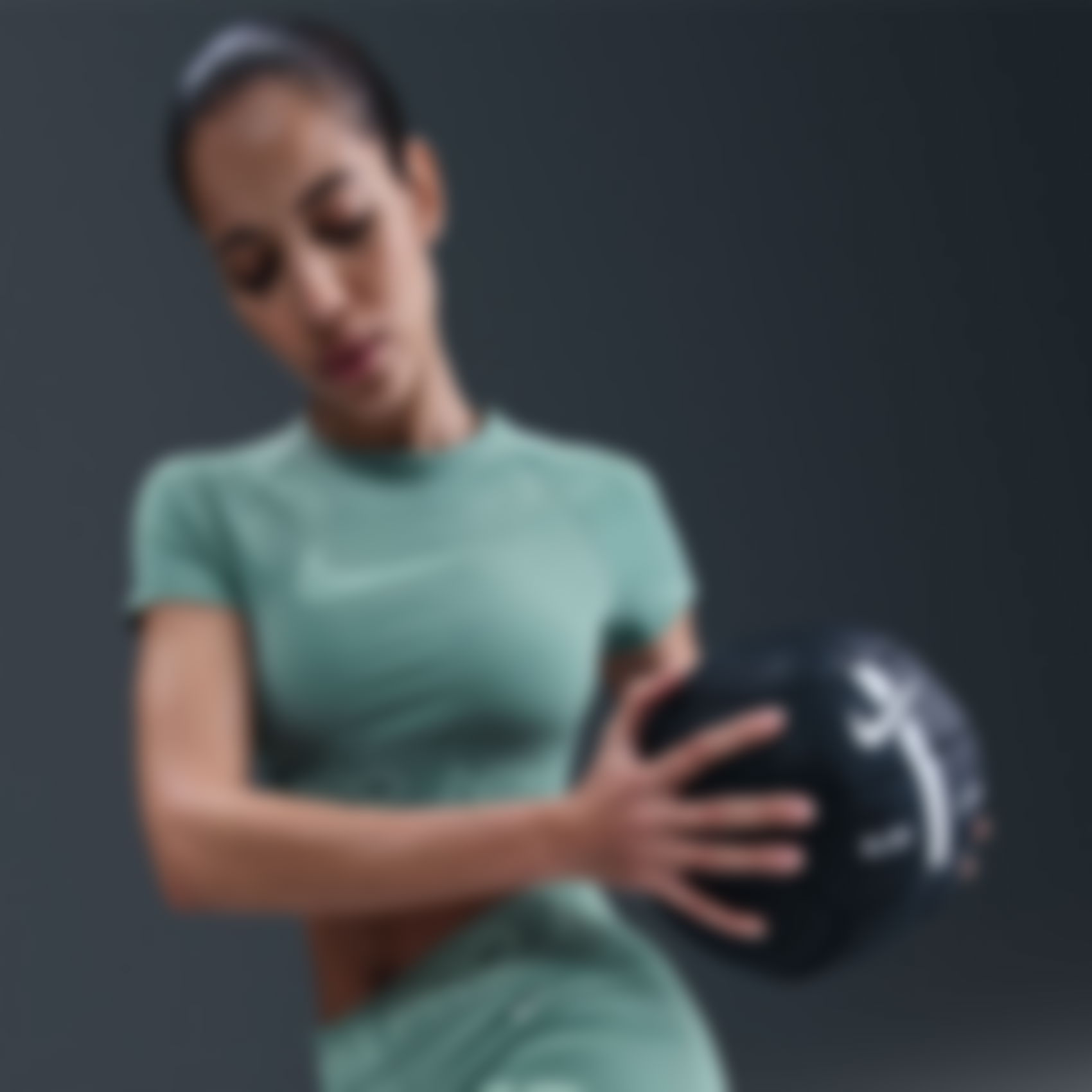 NIKE - Nike Pro Dri-FIT SS Top TT Kadın Yeşil Tişört