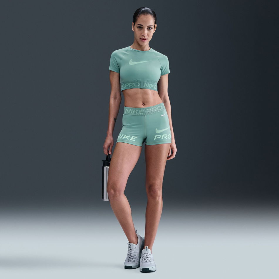 Nike Pro Dri-FIT SS Top TT Kadın Yeşil Tişört