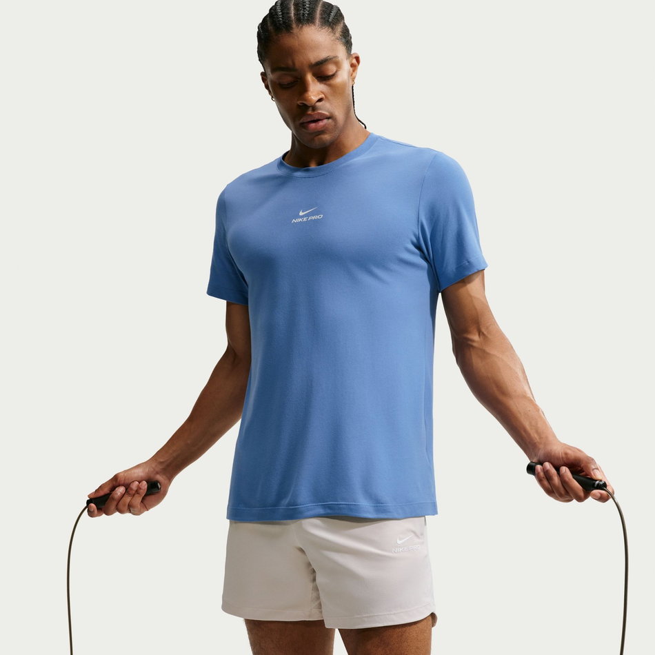 Nike Pro Dri-FIT Tee Std Erkek Mavi Tişört