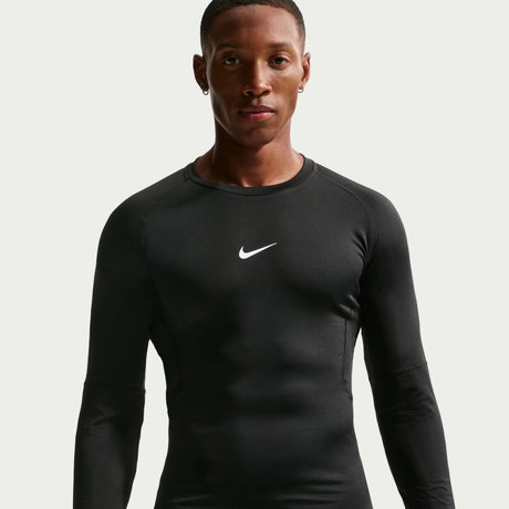 NIKE - Nike Pro Dri-FIT Tight Top LS Erkek Siyah Uzun Kollu Tişört (1)