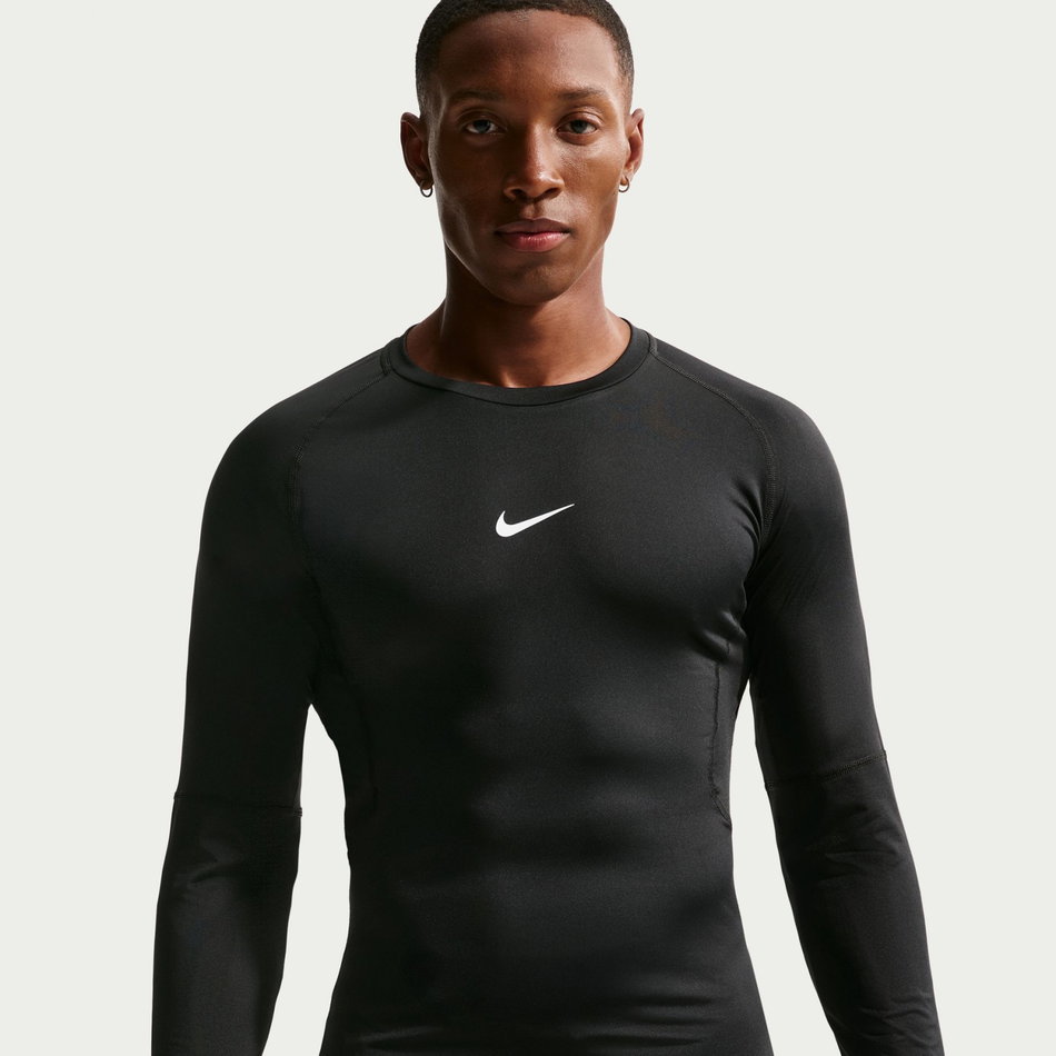 Nike Pro Dri-FIT Tight Top LS Erkek Siyah Uzun Kollu Tişört