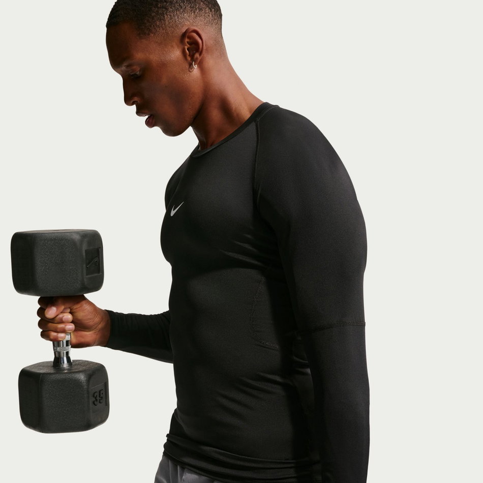 Nike Pro Dri-FIT Tight Top LS Erkek Siyah Uzun Kollu Tişört