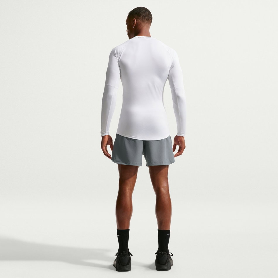 Nike Pro Dri Fit Tight Top Ls Erkek Beyaz Uzun Kollu Tişört