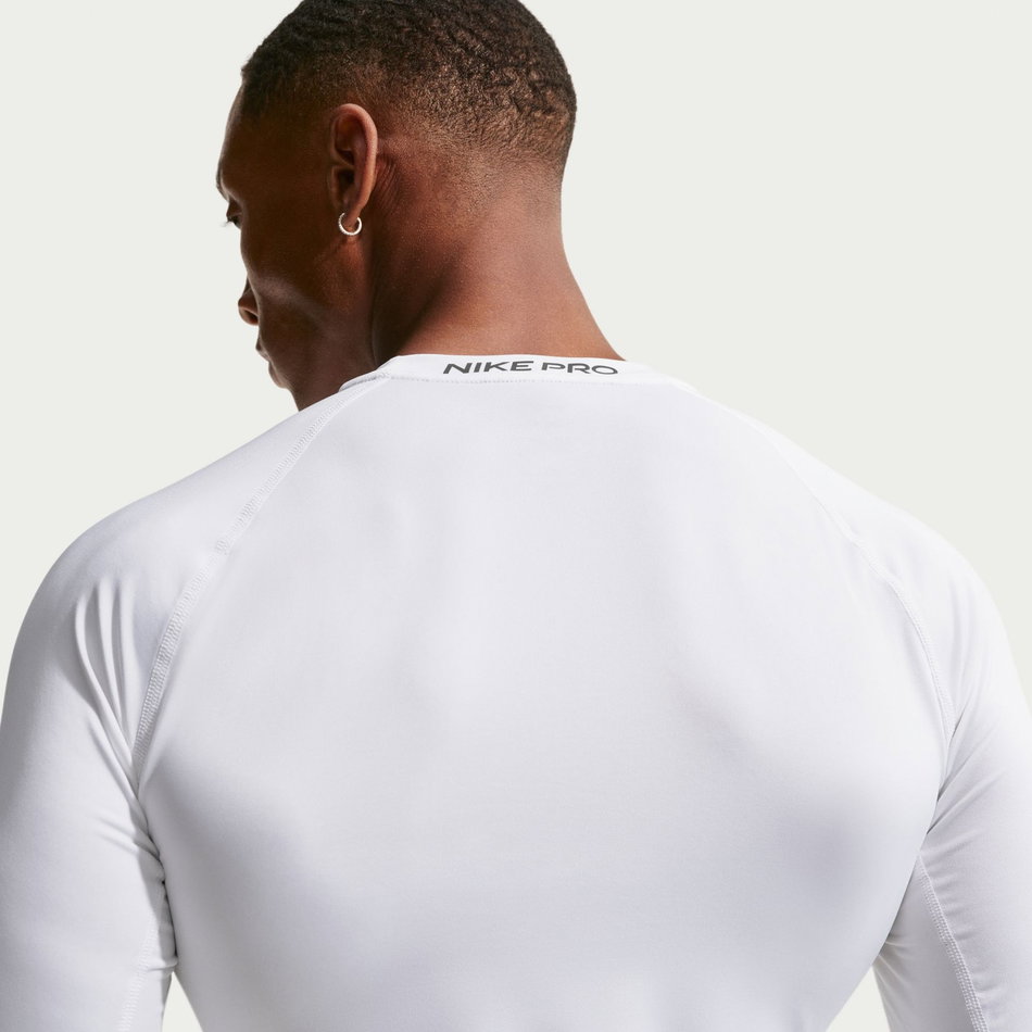 Nike Pro Dri Fit Tight Top Ls Erkek Beyaz Uzun Kollu Tişört