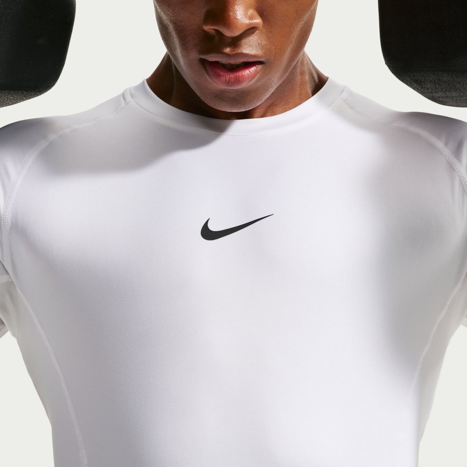 Nike Pro Dri Fit Tight Top Ls Erkek Beyaz Uzun Kollu Tişört