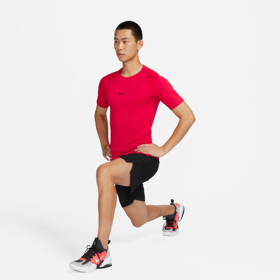 Nike Pro Dri-FIT Tight Top Ss Erkek Kırmızı Tişört