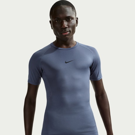 NIKE - Nike Pro Dri-FIT Tight Top Ss Erkek Mavi Tişört