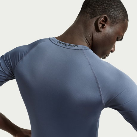 NIKE - Nike Pro Dri-FIT Tight Top Ss Erkek Mavi Tişört (1)