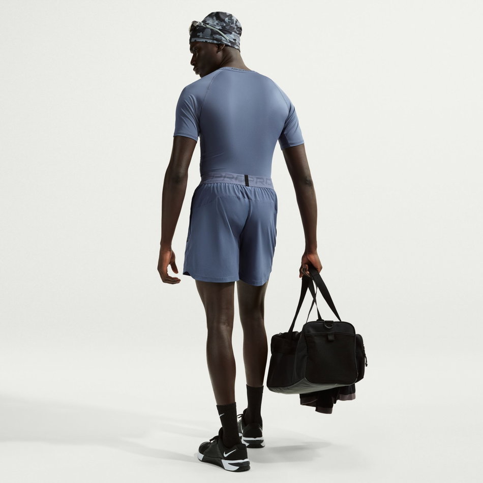 Nike Pro Dri-FIT Tight Top Ss Erkek Mavi Tişört