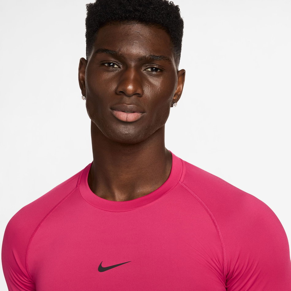 Nike Pro Dri-FIT Tight Top Ss Erkek Pembe Tişört