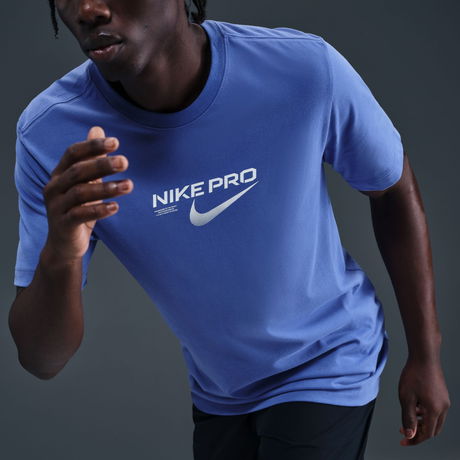 NIKE - Nike Pro Dri-FIT Traing Tee Erkek Mavi Tişört