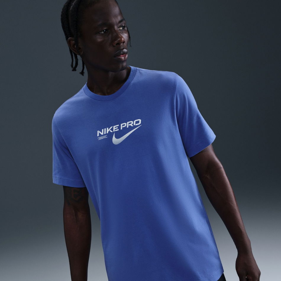 Nike Pro Dri-FIT Traing Tee Erkek Mavi Tişört