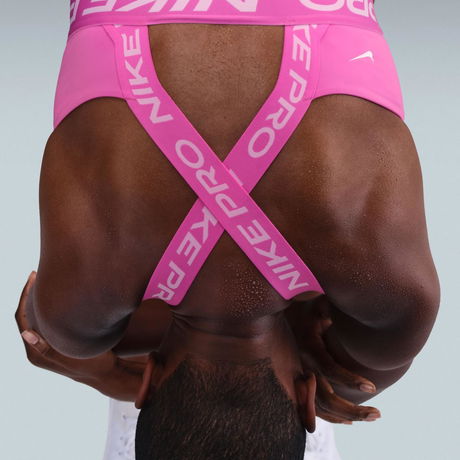 NIKE - Nike Pro Hafif Destekli Pedsiz Bra Kadın Pembe Sporcu Sütyeni (1)