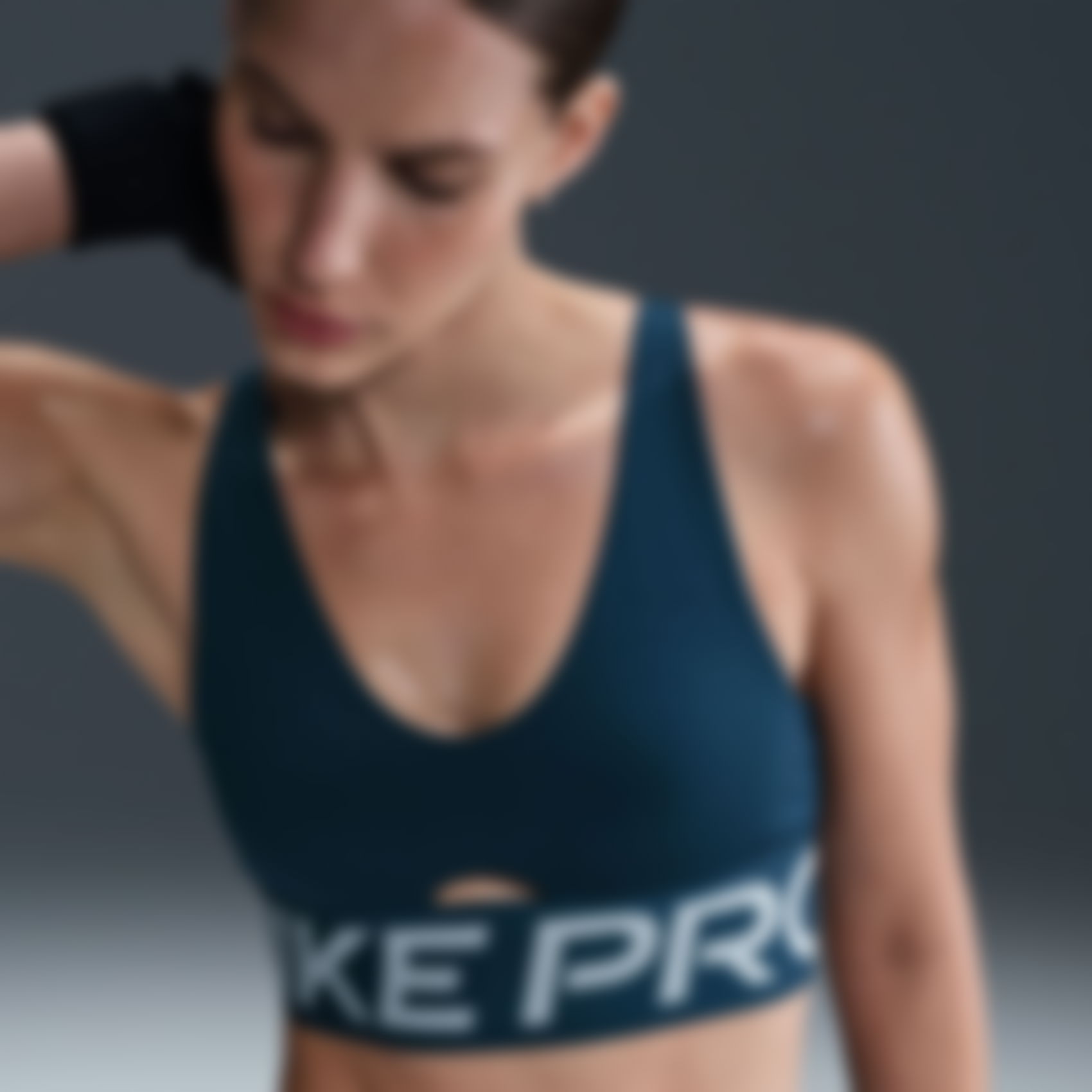 NIKE - Nike Pro Indy Plunge Bra Bold Kadın Lacivert Sporcu Sütyeni