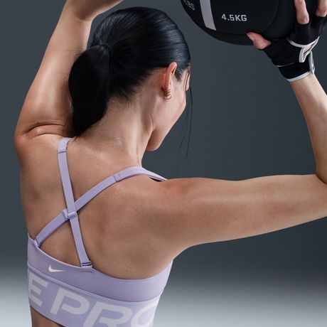 NIKE - Nike Pro Indy Plunge Bra Bold Kadın Mor Sporcu Sütyeni (1)