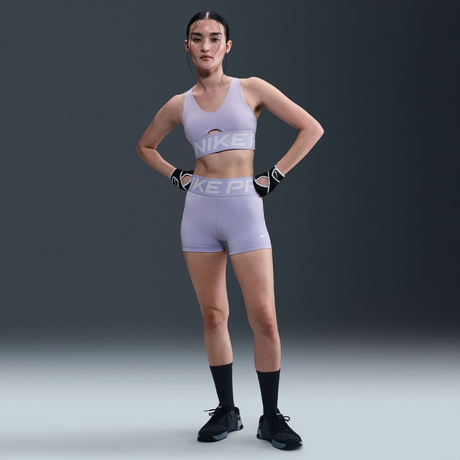 Nike Pro Indy Plunge Bra Bold Kadın Mor Sporcu Sütyeni