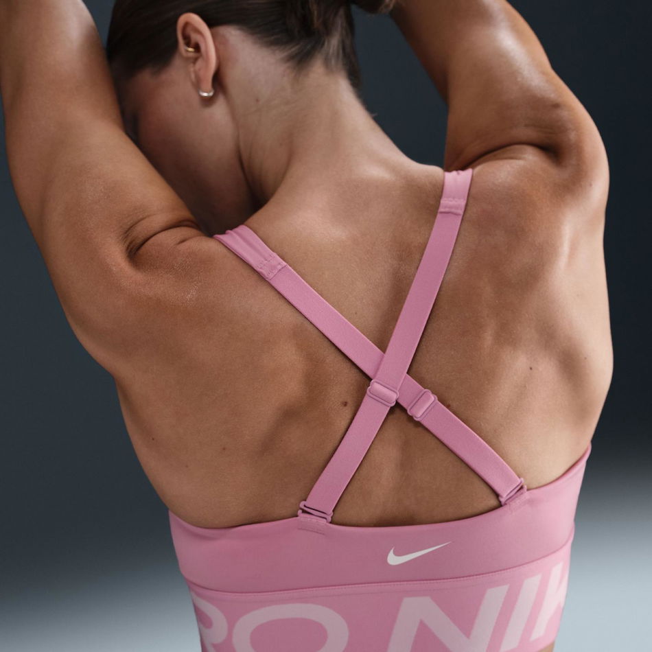 Nike Pro Indy Plunge Bra Bold Kadın Pembe Sporcu Sütyeni