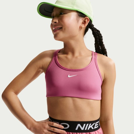 NIKE - Nike Pro Swoosh Bra Çocuk Pembe Sporcu Sütyeni