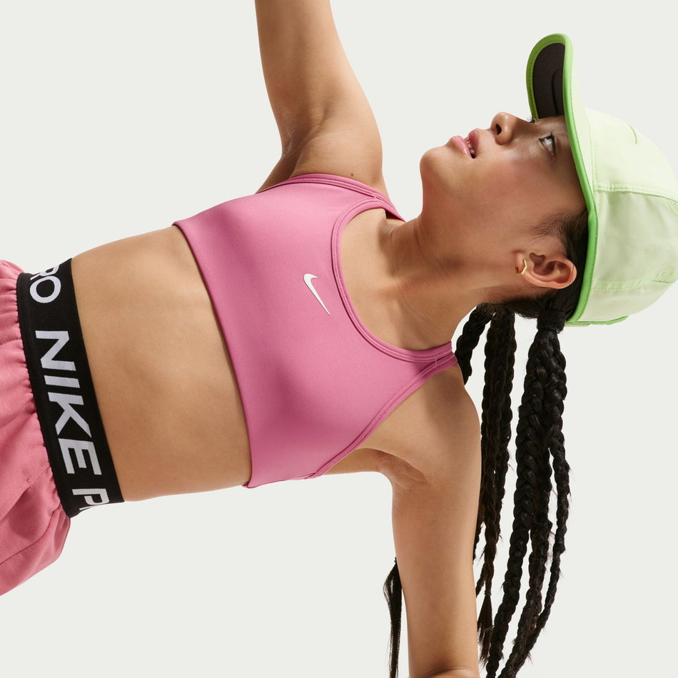 Nike Pro Swoosh Bra Çocuk Pembe Sporcu Sütyeni