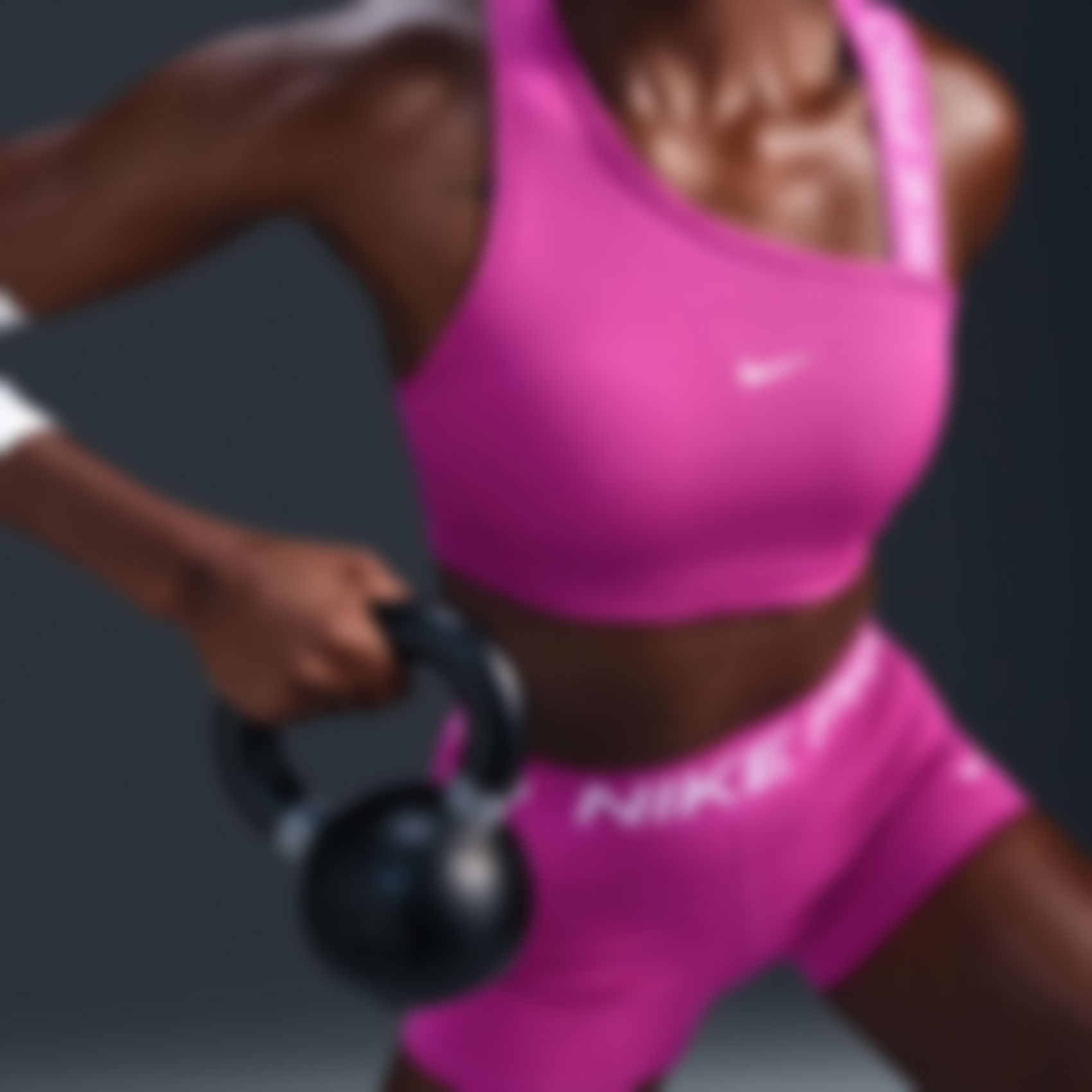 NIKE - Nike Pro Swoosh MS Asymmetrical Bra Kadın Sporcu Sütyeni (1)