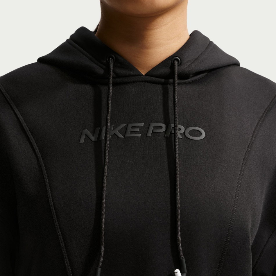 Nike Pro Therma-FIT Hoodie Fleece Kadın Siyah Sweatshirt