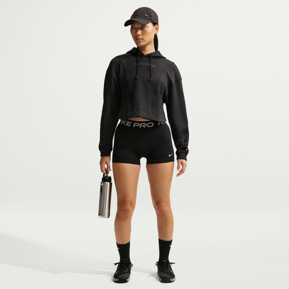 Nike Pro Therma-FIT Hoodie Fleece Kadın Siyah Sweatshirt