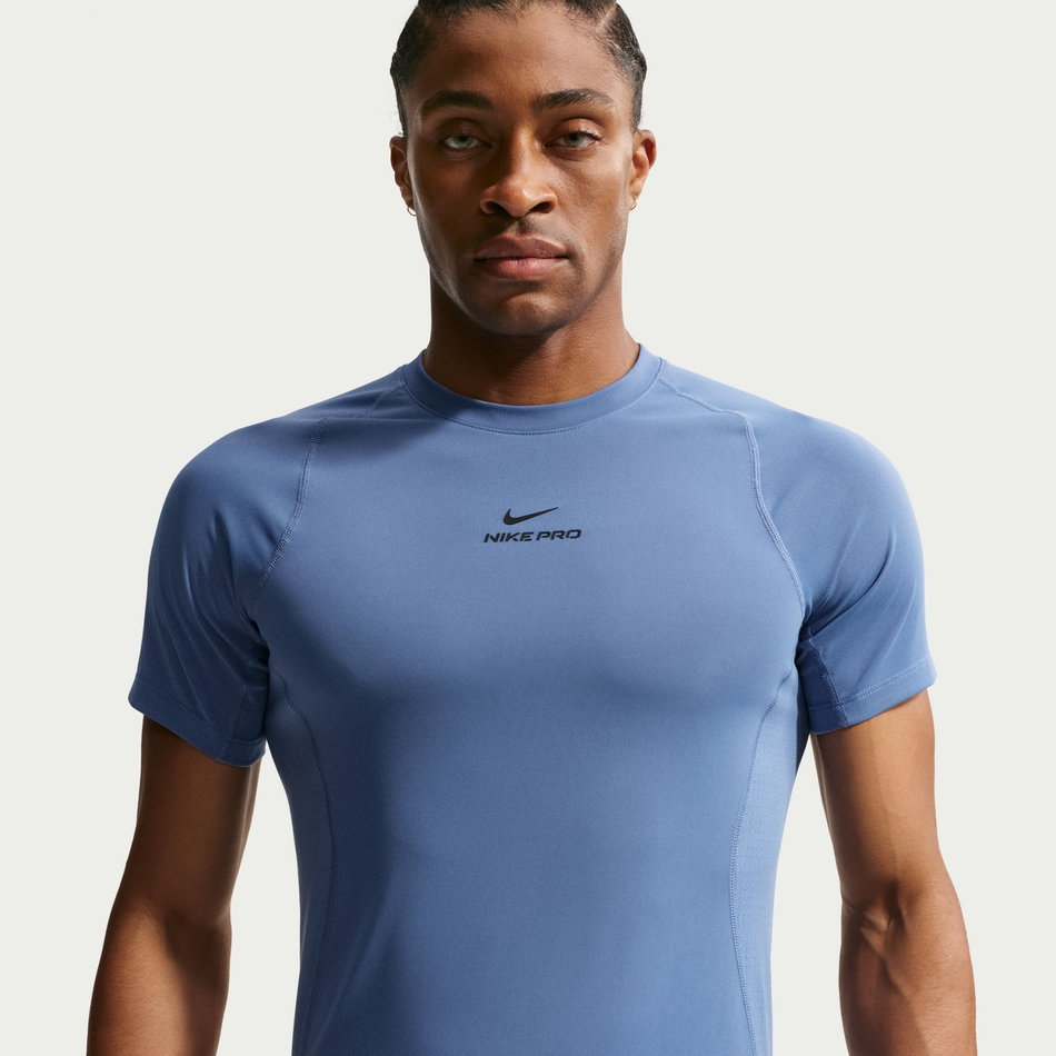 Nike Pro Training Dri-FIT Ss Top Erkek Mavi Tişört