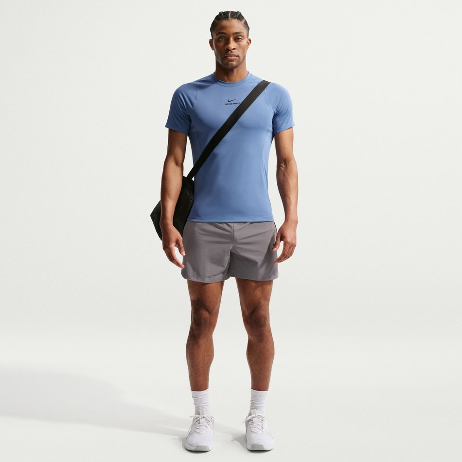 Nike Pro Training Dri-FIT Ss Top Erkek Mavi Tişört