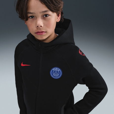 NIKE - PSG Tech Fleece FZ Çocuk Siyah Sweatshirt (1)