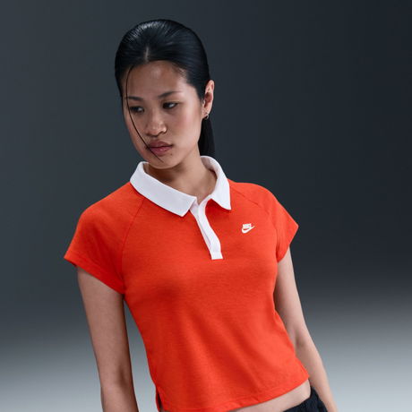 NIKE - Retro Polo Kadın Kırmızı Tişört