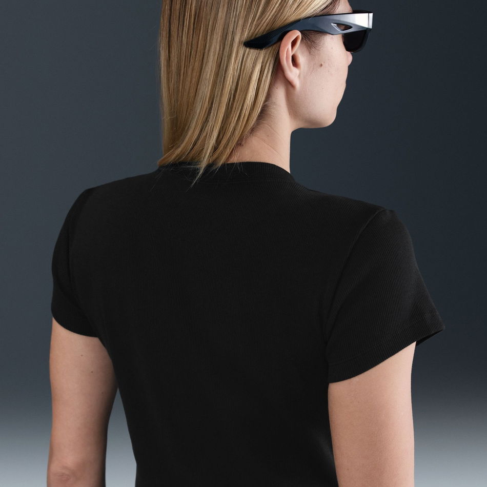 NSW Rib Tight SS Tee Kadın Siyah Tişört