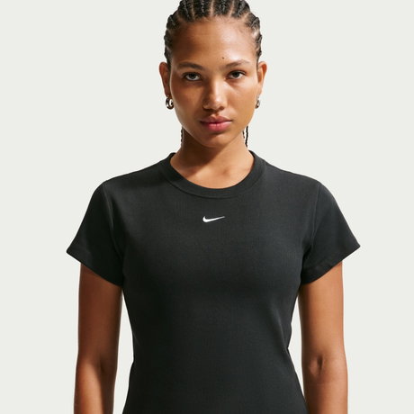 NIKE - NSW Rib Tight SS Tee Kadın Siyah Tişört