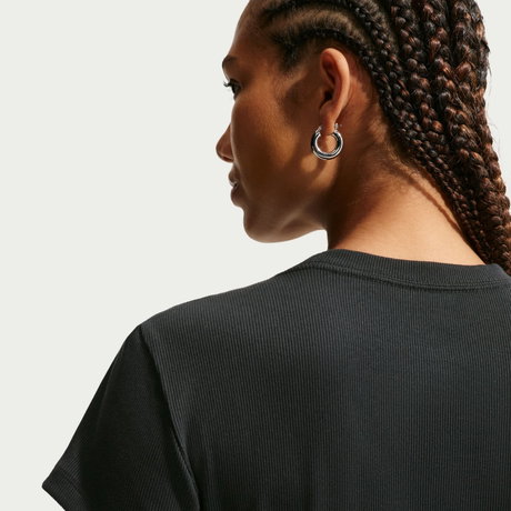 NIKE - NSW Rib Tight SS Tee Kadın Siyah Tişört (1)