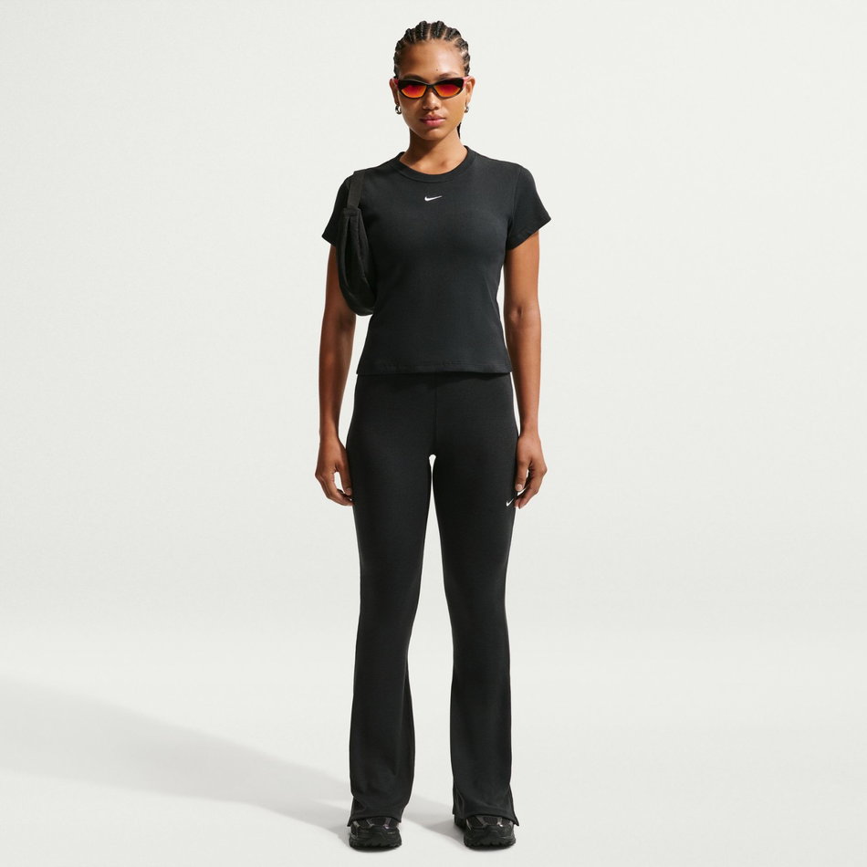 NSW Rib Tight SS Tee Kadın Siyah Tişört