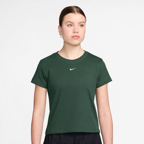 NIKE - Rib Tight Ss Tee Kadın Yeşil Tişört
