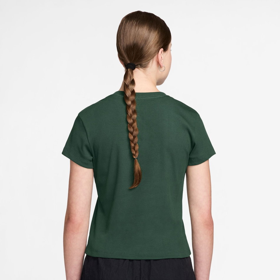 Rib Tight Ss Tee Kadın Yeşil Tişört