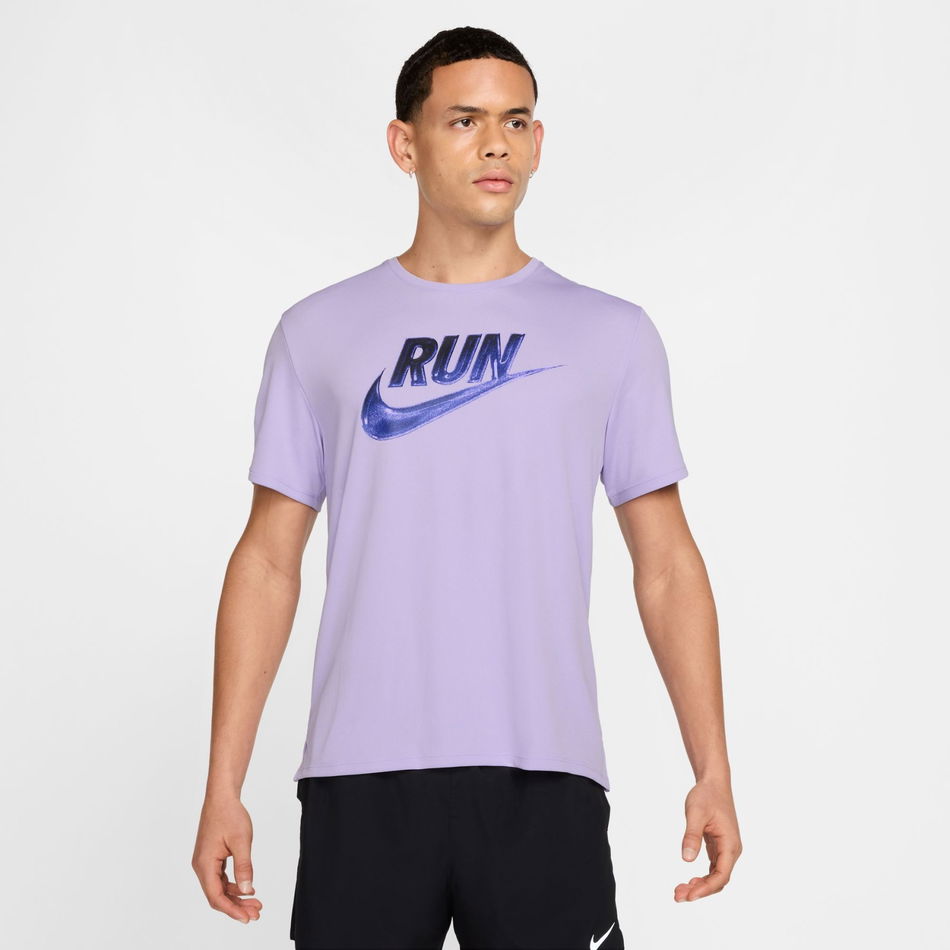Run Energy Miler SS Top Erkek Mor Tişört