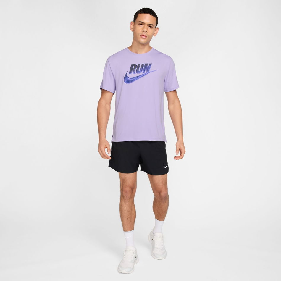 Run Energy Miler SS Top Erkek Mor Tişört